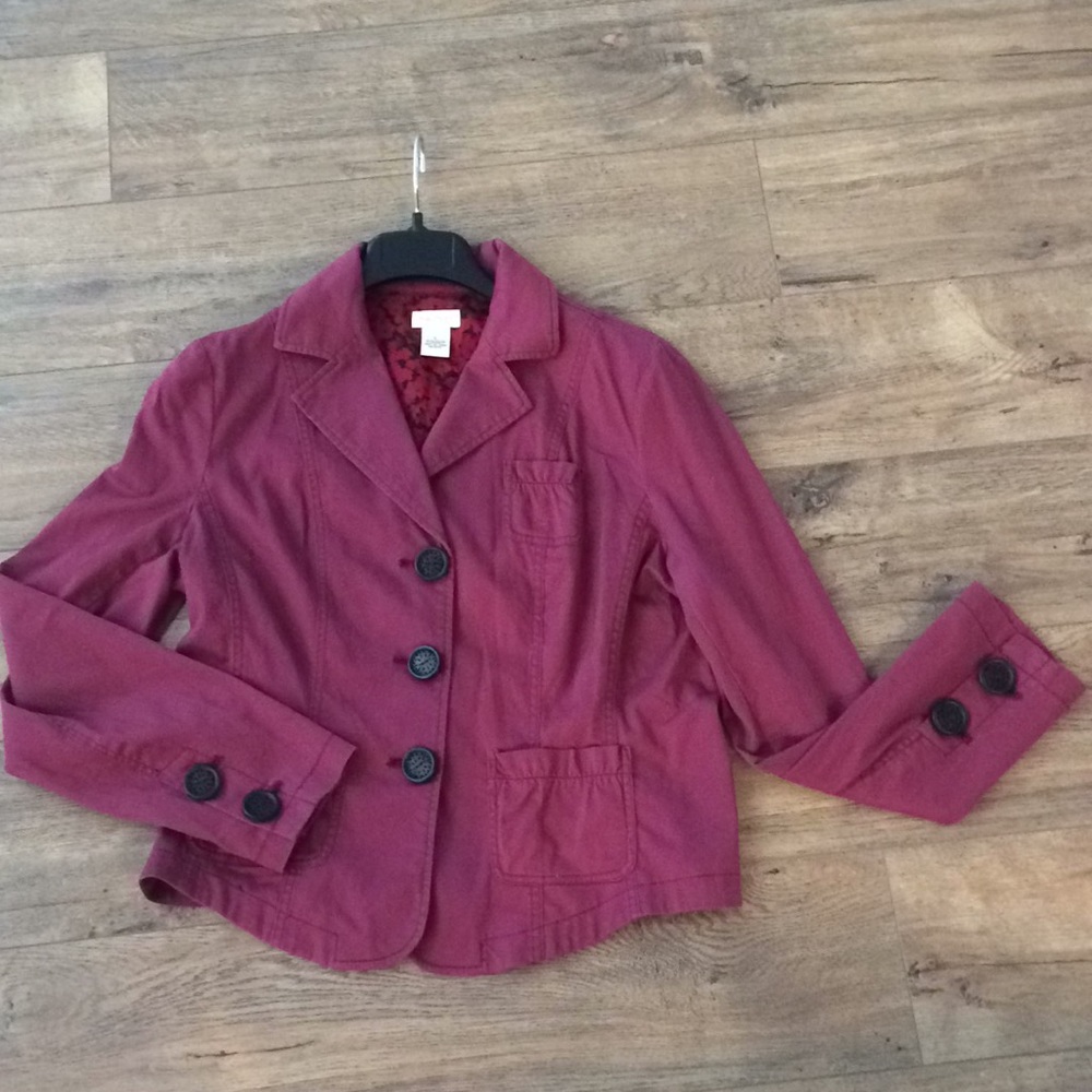 Maurice’s Large Purple Jacket Black Buttons